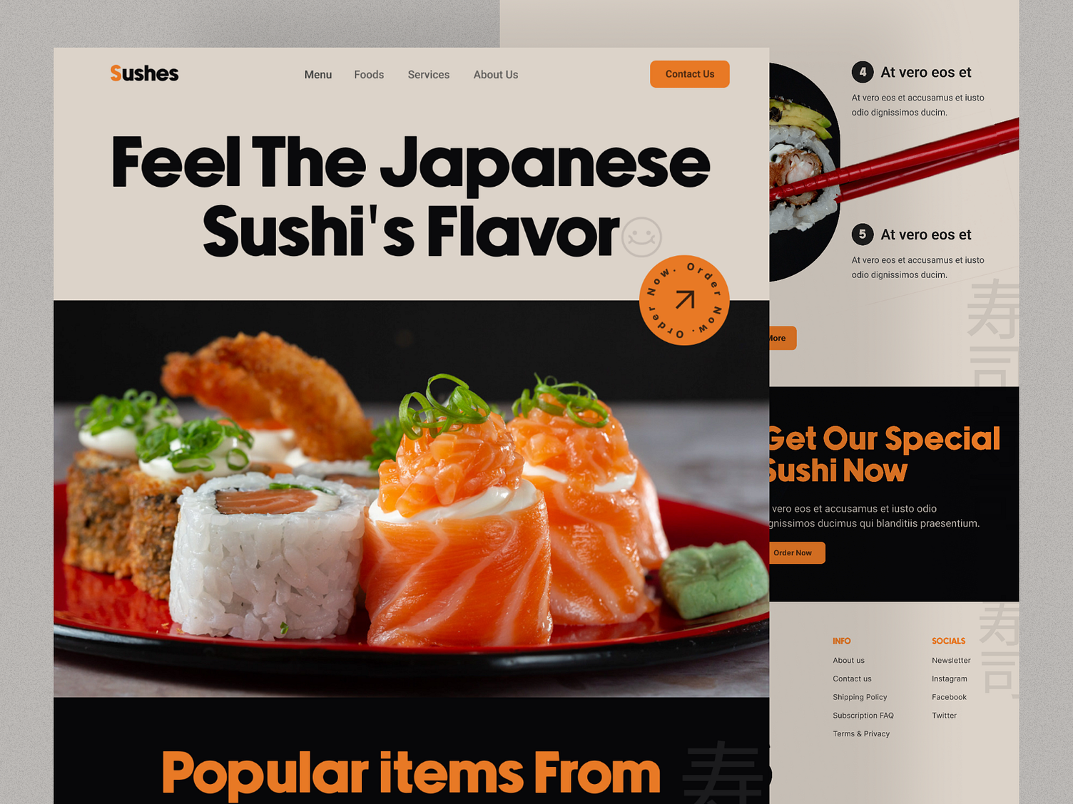 Image representing a link for Sushi Food Landing Page