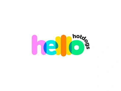 hello hotdogs Logo & Brand Design app brand identity branding colorful colors community company startup corporate diversity eat fast food group team hello hi logo mark symbol icon message modern overlap together visual website