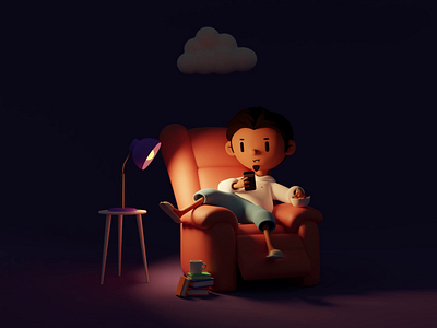 Mood of the Week - Cozy Couch animation illustration motion ui uiux uxui