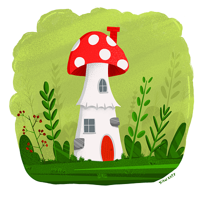 Environment animation art artist artwork cute design graphic design green illustration illustrator leaf logo love mushroom nice red ui