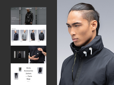 Acronym Redesign in minimal style adobexd animation clean clothing clothing brand ecommerce layout minimal shop typography whitespace