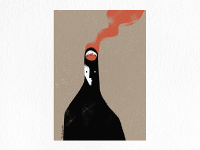Silent anger graphic design illustration