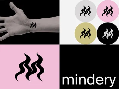 Mindery brand identity branding color palette guidelines logo logotype print sign stamp
