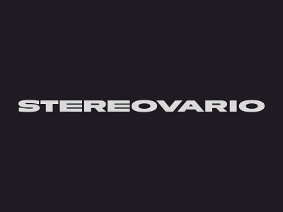 Stereovario lettering logo logotype type design