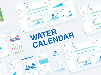 Eastwater : Water Calendar app branding calendar dashboard data data analysis data visualization mobile ui ux water