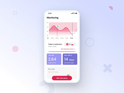 INR Calculator mobile app aftereffects animation design studio health app health care interaction mobile app design principle user experience ux ui