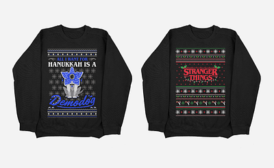 Stranger Things - Holiday Sweaters (2021) abstract apparel christmas design franchise holiday licensing merchandise mosnter movie netflix shirt stranger things sweater texture tshirt typography vintage winter xmas