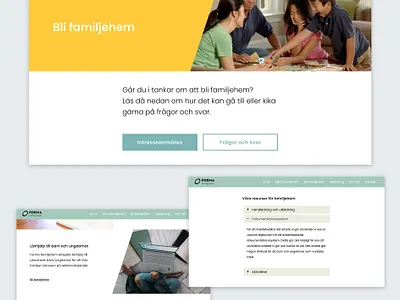 Forma familjehem web project branding graphic design logo ui