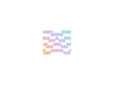 A Lettermark a brand branding cajva design emblem flag geometry gradient identity lettermark lines logo mark