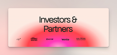 Investors & Partners Section Design branding design graphic design illustration logo ui ux vector webdesign website