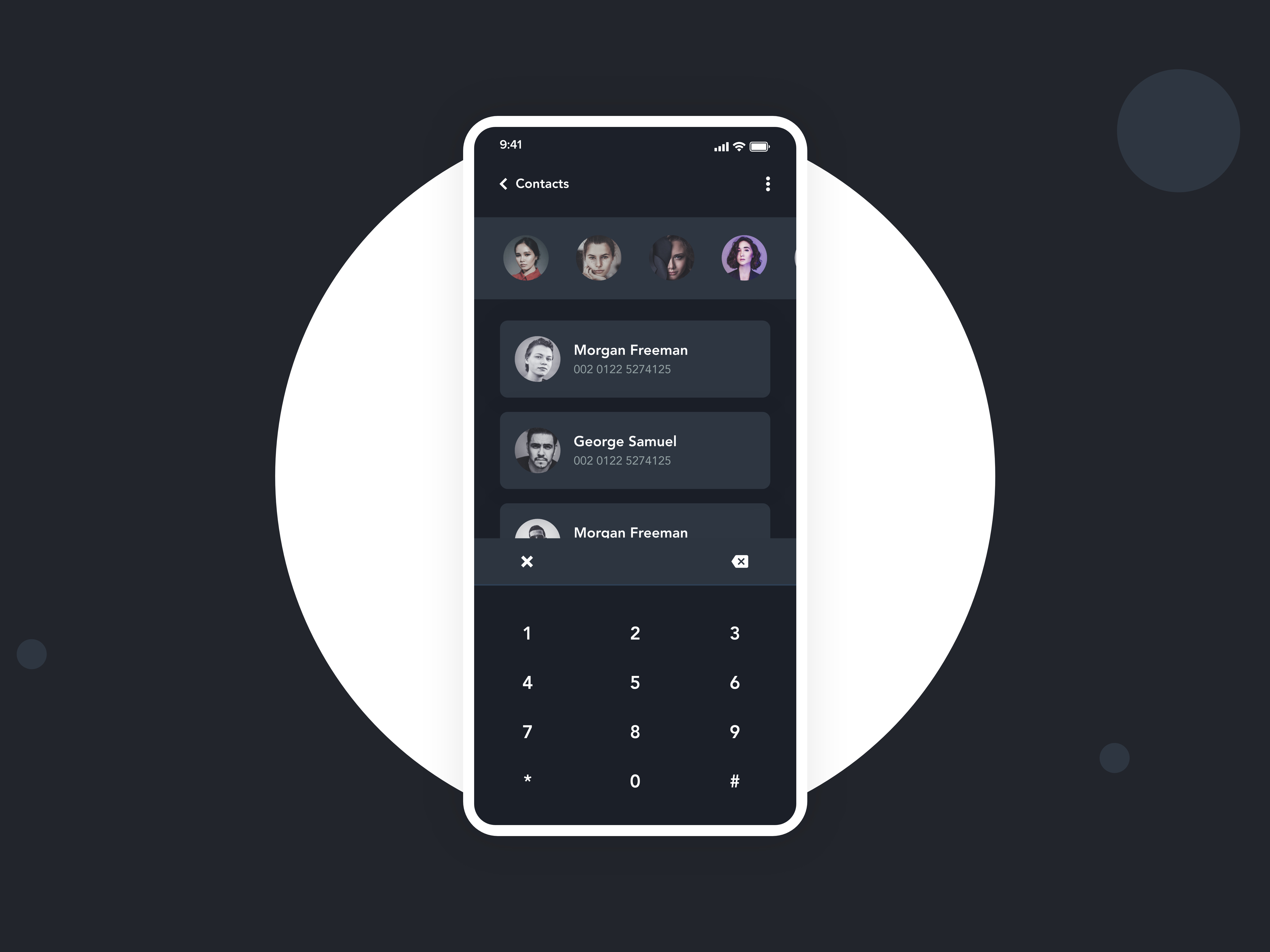 Phone call app Design | Grizzly Mobile App Ui KIt by George Samuel on ...