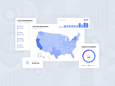 Data Visualisations - Microsoft Power BI analytics charts data design donut kpi map visualisation visuals
