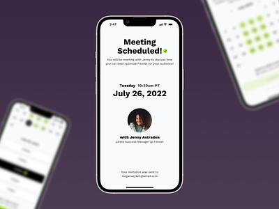 Tool For Scheduling a Meeting app business calendar check list clock component date date picker light ui manage meetings minimal mobile modal month notes schedule time to do ui