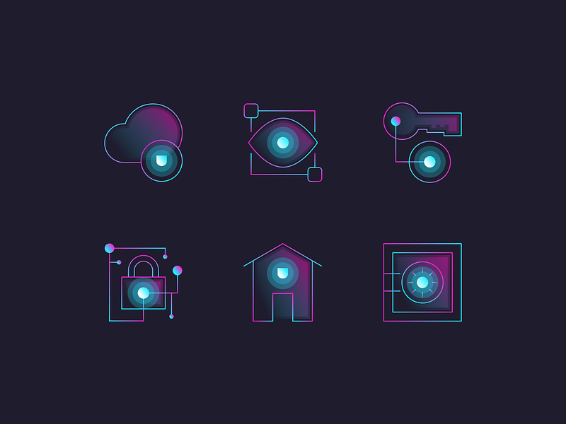 Illustrated Security Icon Set agrib dark icons fintech fintech icons gradient icons gradients icon designer icon set iconography icons illustrated illustrated icons illustrations security security icons sleek icons tech icons technology icons techy techy icons
