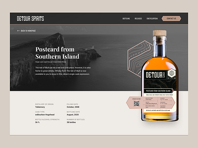 Detour Spirits, webdesign branding packaging webdesign