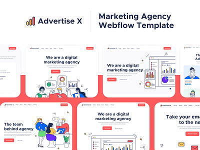 Presentation - Advertise X | Marketing Agency Webflow Template marketing studio