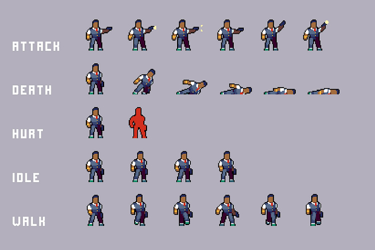 Basement Enemies Pixel Art Sprite Pack by 2D Game Assets on Dribbble