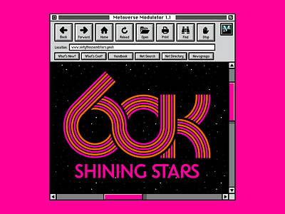 60K Shining Stars design illustration lettering typography