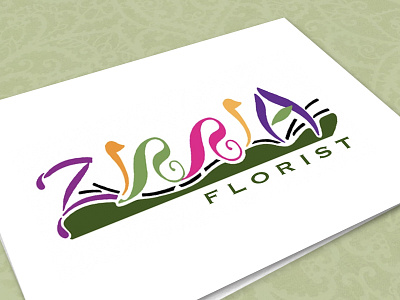 ZiNNiA Florist Logo branding design flawors flaworslogo florist floristlogo graphic design illustration logo typography vector