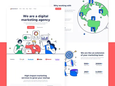 Home - Advertise X | Marketing Agency Webflow Website Template marketing studio