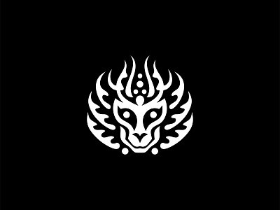 Tribal Dragon Head Logo