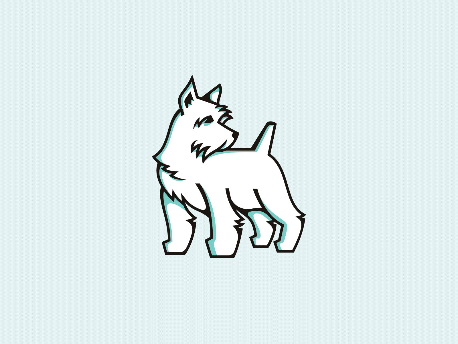 Westie Logo Process Animation animal animation branding dog illustration logo proces procreate sketch sports vector