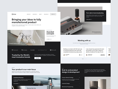Codesign - Homepage design geometric homepage industrial industry minimal neutral product product design rectangle sections tech ui web web design website