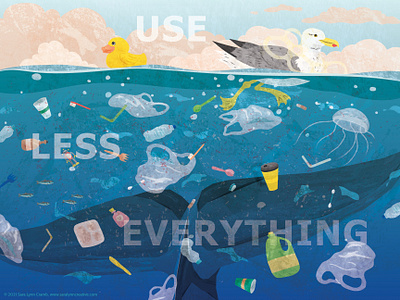 Reduce + Reuse animals digital collage illustration lets draw the change natural science nonfiction ocean ocean life our planet week pollution reduce reuse vector wildlife