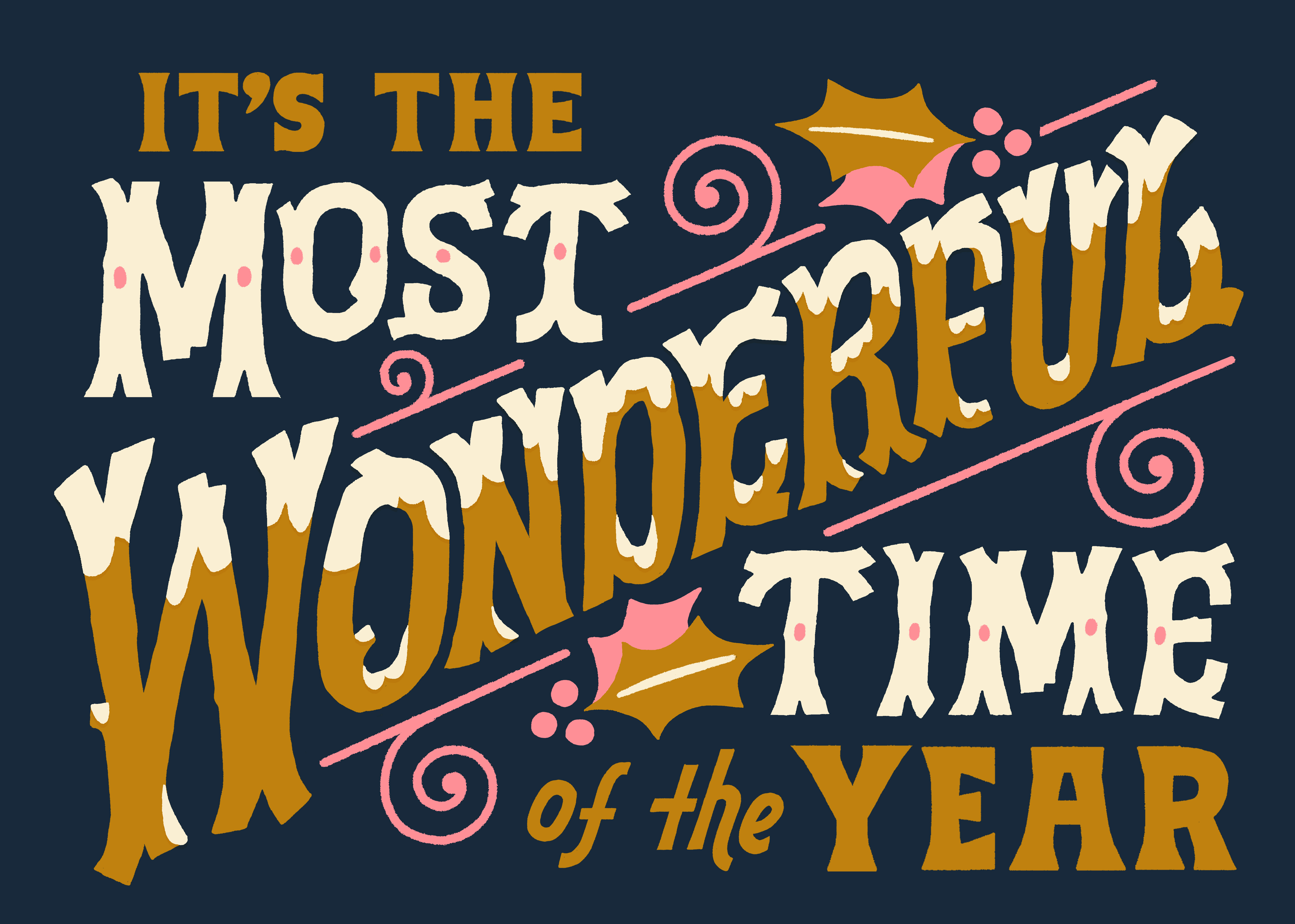 Holiday Card christmas design greeting card hand lettered holiday illustration lettering nostalgic typography vintage xmas