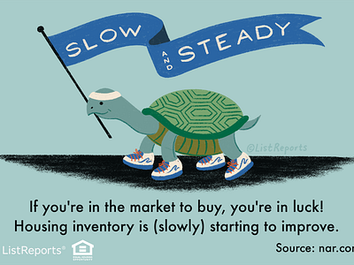 Slow and Steady animal illustration race running turtle