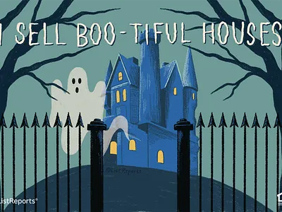 Haunted House ghost halloween haunted house home illustration night