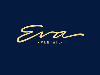 Eva Ventail branding calligraphy custom elegant eva flow gold handwritten identity lettering logo logos luxury premium process script signature sophisticated type