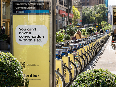 Attentive Citi Bike Campaign ad advertising bicycle brand awareness branding campaign citi bike design docks marketing new york nyc ooh out of home sms street text messaging