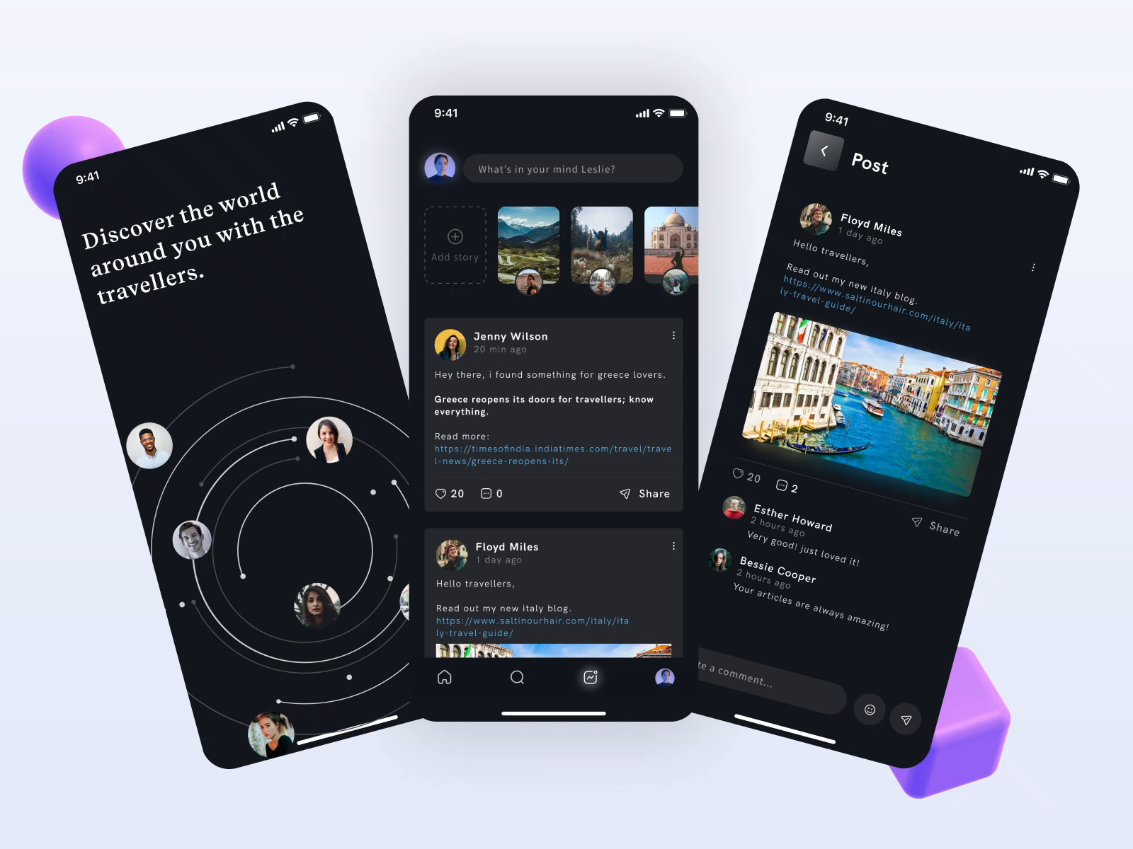 Traveller's Community Screens by Yashvi Bhatt for MindInventory on Dribbble