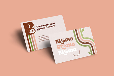 Blooma Branding Business Card Design Mockup branding business businesscard card design florist flower graphic illustration logo logotype minimal shop