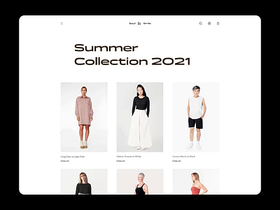 Soul & Smile - Products List Hoover Motion action animation brutalism call to action clothers collection desktop ecommerce ecommerce business ecommerce design fashion hoover list models photoshoot photoshop premium products ui