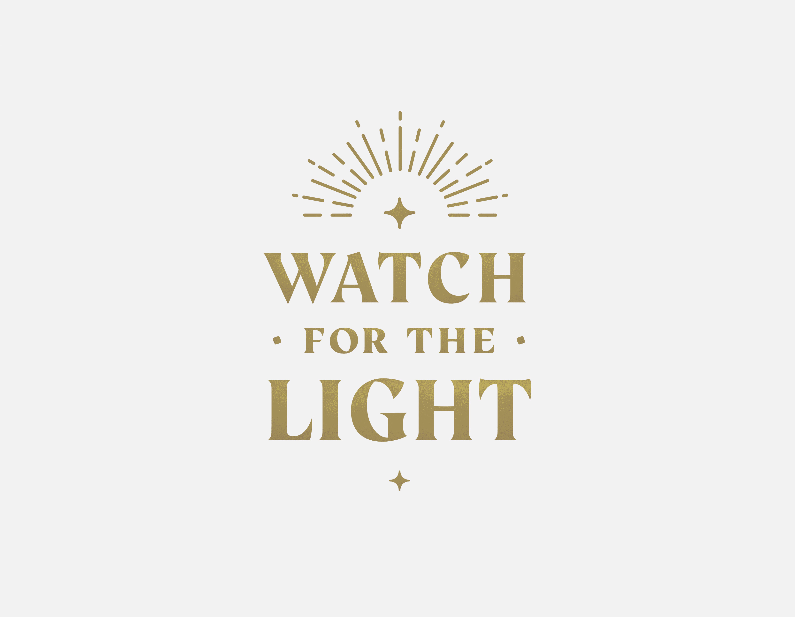 Watch For The Light advent christmas church design print titling typography