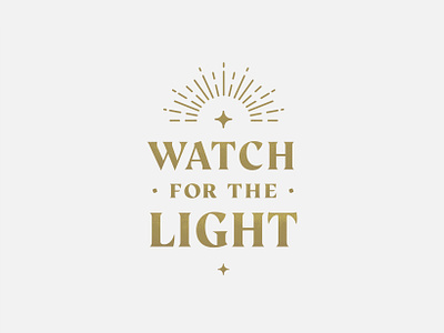 Watch For The Light advent christmas church design print titling typography