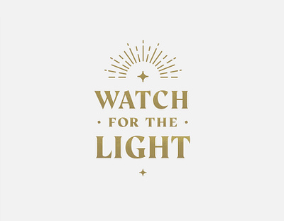Watch For The Light advent christmas church design print titling typography