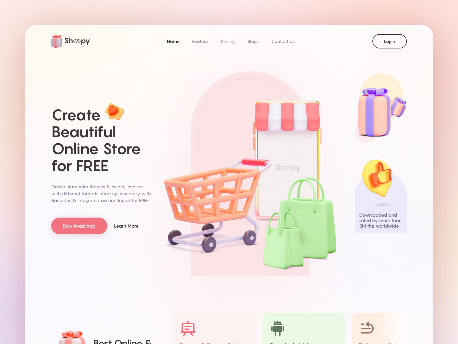 Shoopy Business App Create Online Store Free by Osama Dawood on Dribbble
