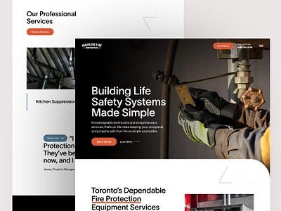 Mainline Fire Protection - Safety Systems, Rebranding blue branding business card fire firefighters homepage industrial logo design motion graphics orange protection safety safety systems sans serif symbol ui ux van design webdesign