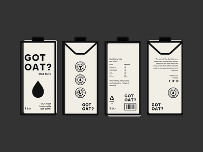Got Oat? brand identity branding business card logo logo design packaging packaging design web design website