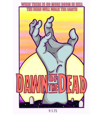 Dawn of the Dead - Poster comic cover art design digital illustration