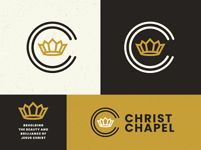 Christ Chapel Logo Design branding christian church crown design graphic design icon illustration lineart logo minimal texture typography vector