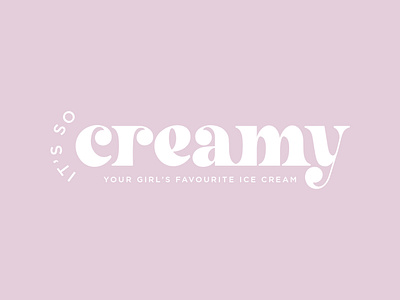 Brand Identity for 'It's So Creamy' Ice Cream brand identity branding design graphic design ice cream illustration logo vector
