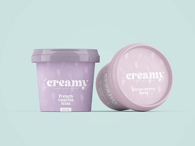 Brand Identity for 'It's So Creamy' Ice Cream brand identity branding design graphic design ice cream