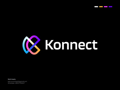Connectivity and Social Network Logo Concept | Modern Loop Logo a b c d e f g h i j k l m n brand identity branding colorful connecting connectivity logo gradient logo icon internet logo logo design logo designer logotype loop modern logo network o p q r s t u v w x y z share web3 wifi