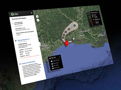 Hurricane Tracking Webapp animation b2b hurricane management product design storm tracking tracking tracking system ui ux design weather weather app