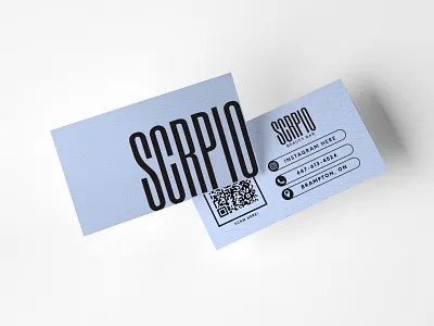 Modern Business Card design for 'SCRPIO Beauty Bar' brand identity branding business cards design graphic design logo