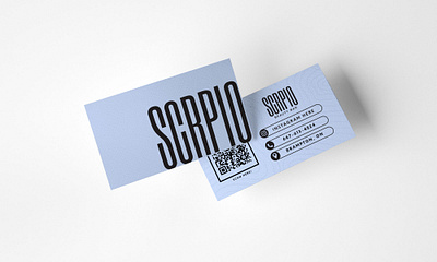 Modern Business Card design for 'SCRPIO Beauty Bar' brand identity branding business cards design graphic design logo